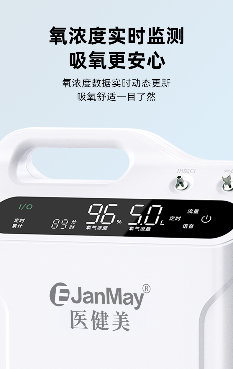 医健美5L高流量制氧机