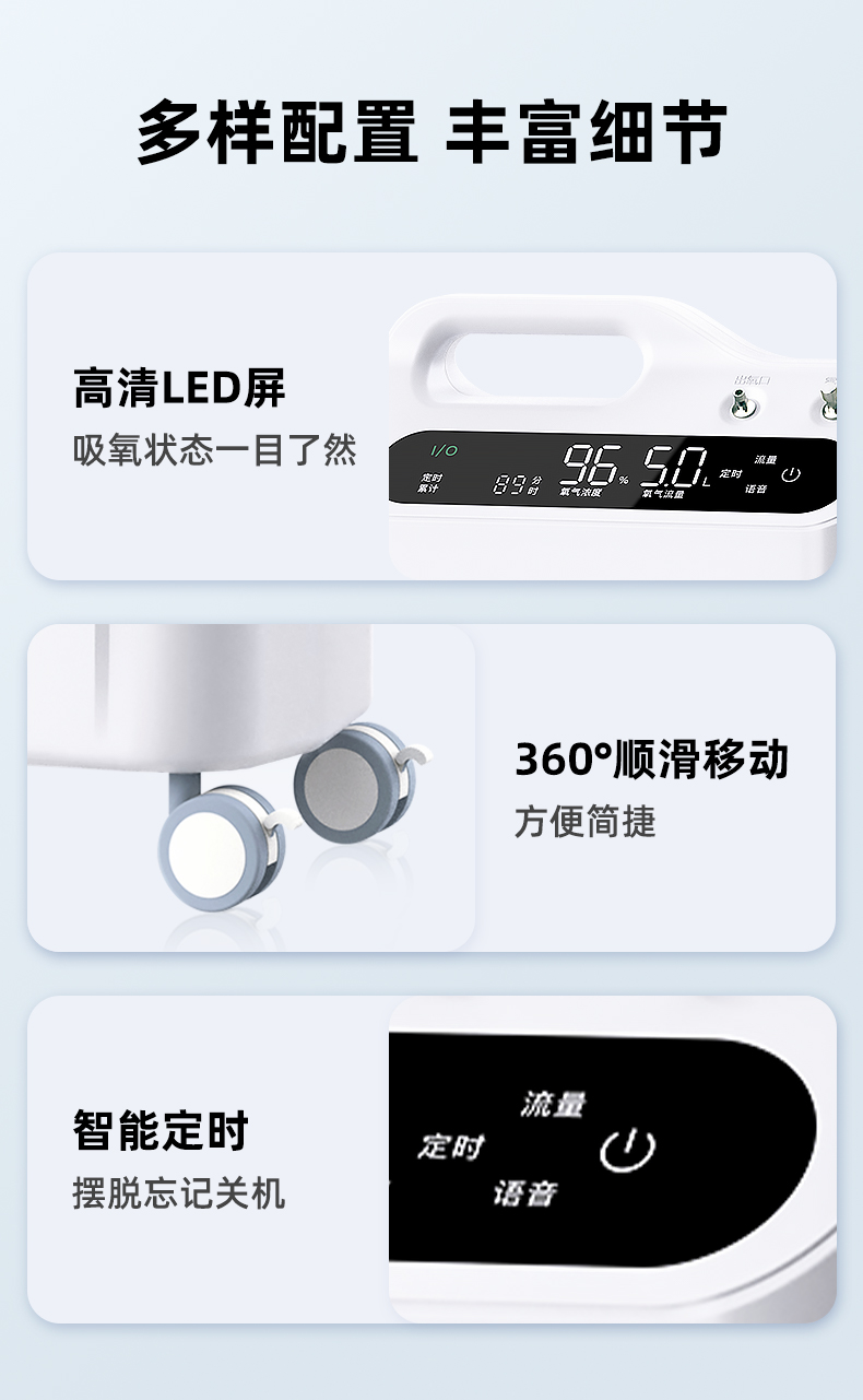 医健美5L高流量制氧机